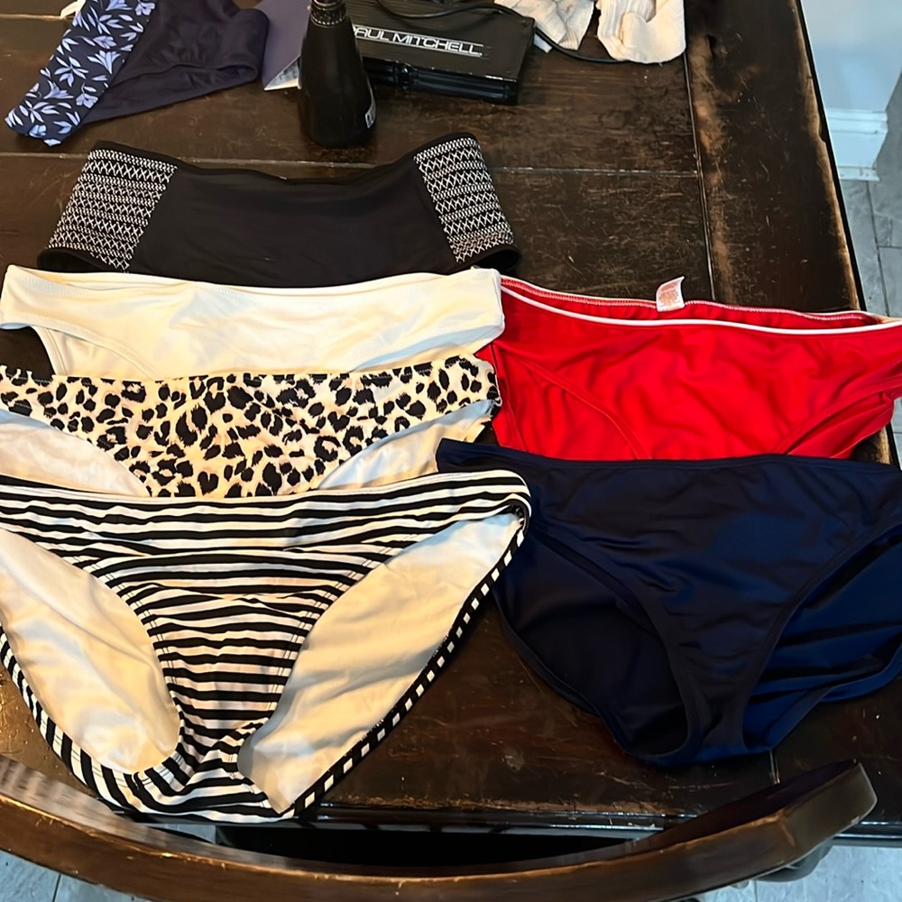 6 bikini bottoms all xl Aerie old navy tropical escape